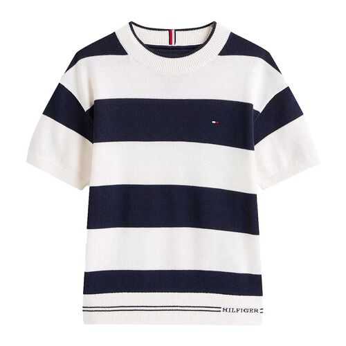 Tommy Hilfiger Rugby Stripe Sweater SS 3-7Y